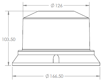 Strobe-Amber-Plastic-36LED-Amber Lens 12-24V