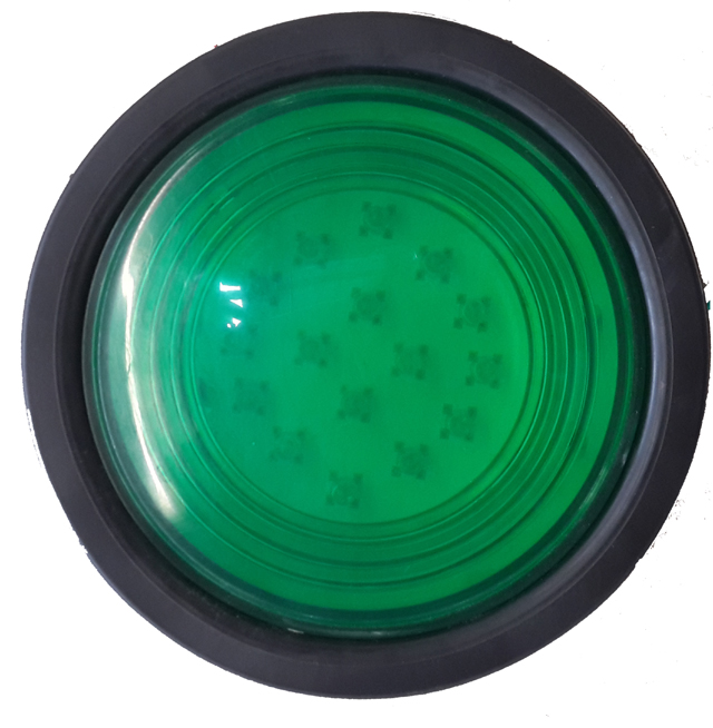 Green Light-110mm 16 LED-Green Lens with rubber